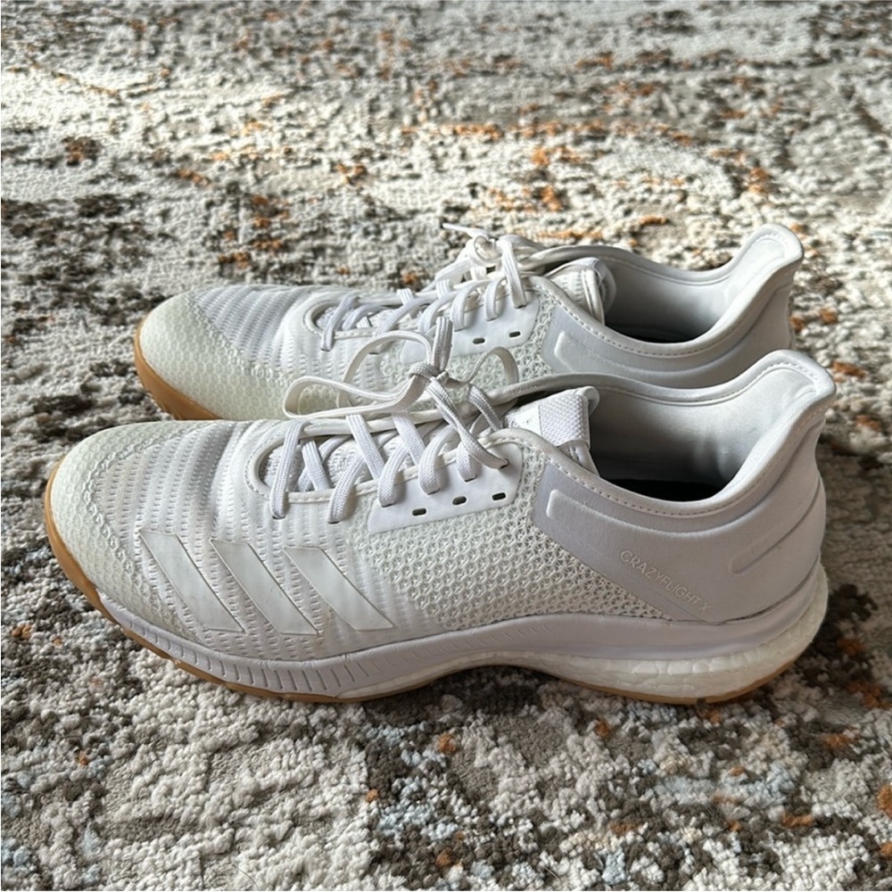 ADIDAS CRAZYFLIGHT X 3 BOOST VOLLEYBALL SHOES D97831 WHITE (WOMEN'S 10.5)